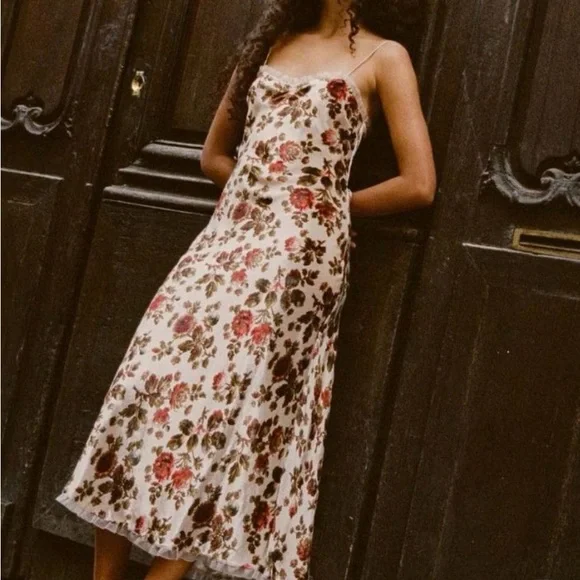 DOEN Calsi Dress Primrose Garden Floral Print Size Large - Picture 1 of 9